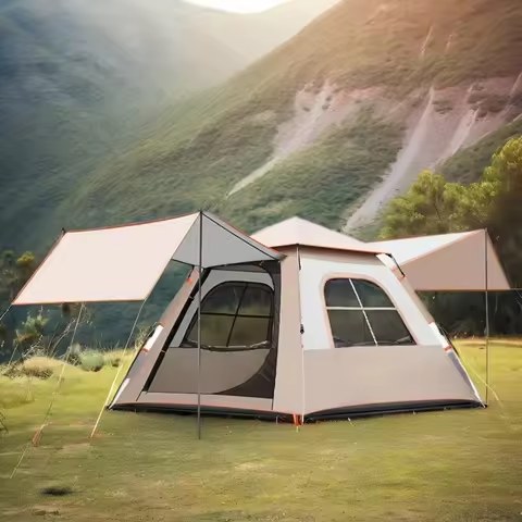 Large Cabin Tent with Awnings