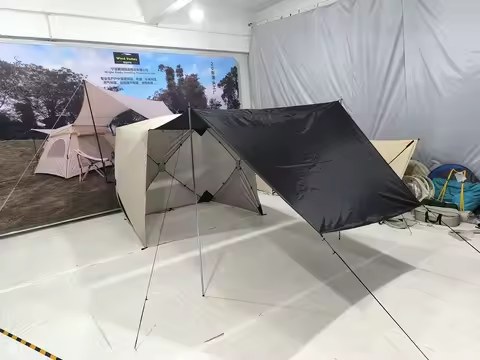 Automatic Pole Tent with Mesh Wind Screen
